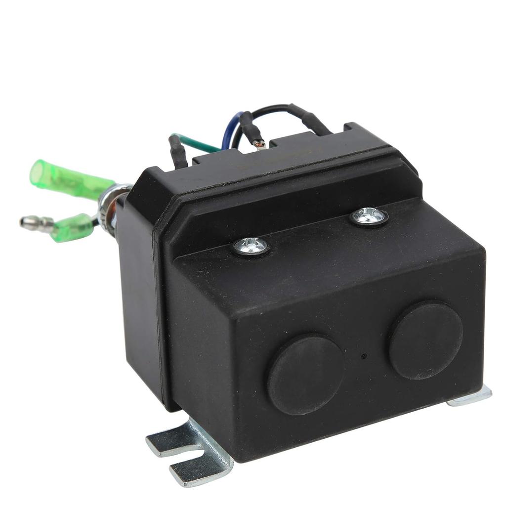 Winch Solenoid Relay, 12V ATV UTV Winch Contactor Solenoid with 6 Protecting caps Universal for ATV UTV 1500-5000lbs Winch