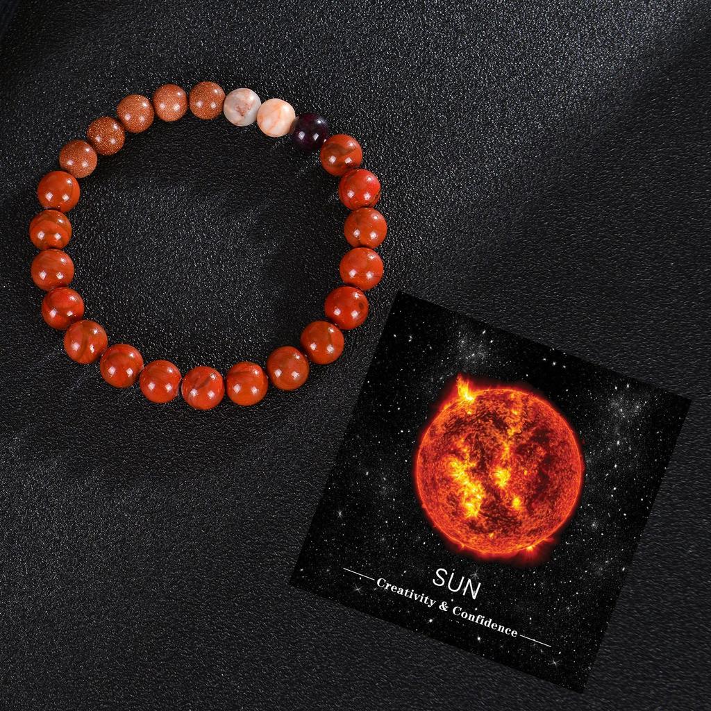 Eight Planets Bead Bracelet Men Natural Stone Universe Universe Solar Chakra Bracelet Women Men Gifts Drop Shipping 2025