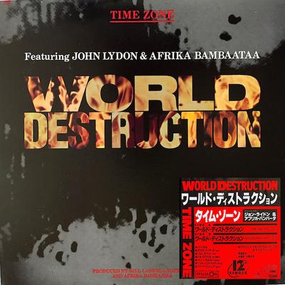12inch Record TIME ZONE  World Destruction 12AP3018 CBS SONY 1985 Japan Rap  HipHopRB Used