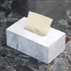 Light Luxury Marble Rectangular Tissue Box Ornaments Sales Office Hotel Model Room Desktop Tissue Box Soft Decorations