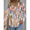 Women's Creative Printed Long-sleeved T-shirt, Breathable, Soft and Comfortable, Suitable for Casual Wear All Year Round