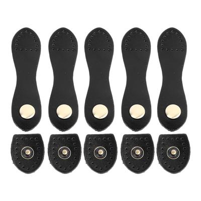 5 Ensembles Boucles Pression Cuir Souple Portables DIY Couture Fermeture Languette Cuir pour Sacs à Main Sacs Bandoulière