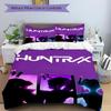 3Pcs Huntrx Neon Silhouettes Bedding Set Quilt Cover Pillowcase Home Christmas Xmas Halloween Gift 1 Duvet Cover 2 Pillowcase M929443
