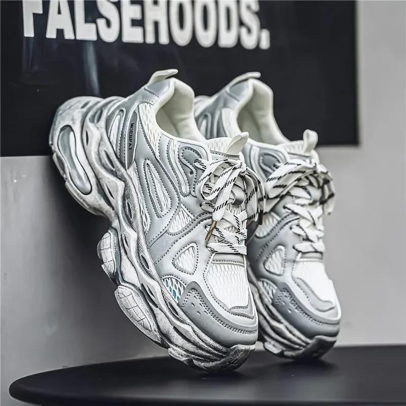 

Shoes men Sneakers Male casual Mens Shoes tenis Luxury shoes Trainer Race Breathable 39 білий