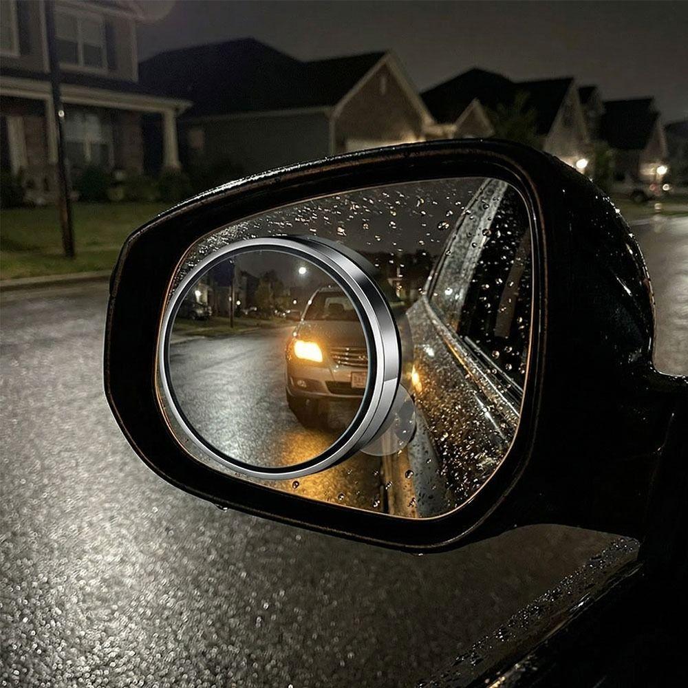 2pcs 360 Degree Adjustable Blind Spot Mirror Universal Fit Wide Angle Mirror  Driving Safety