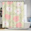 Elegant Floral Shower Curtain Bathroom Decor Waterproof Polyester Fabric Modern Home Decoration Pink White 3D Print Customizable