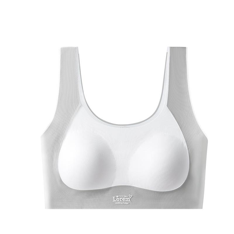 Nahtloser Ice-Silk-Bügelloser BH für Mädchen in der Mittel- und Oberstufe - Sport-Stoßfester BH