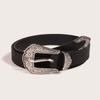New Antique Bronze Three-piece Set, Retro Brown Western-style PU Women's Belt, Domestic Sales, Versatile Women's Belt