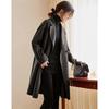 Women's Hepburn Style Mid-Length Wool Blend Double-Sided Coat