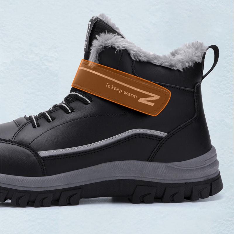 Zapatos Deportivos Cálidos de Cuero y Terciopelo, Suelas Blandas de Goma, Zapatos para Caminar para Ancianos, Zapatos Casuales de Moda