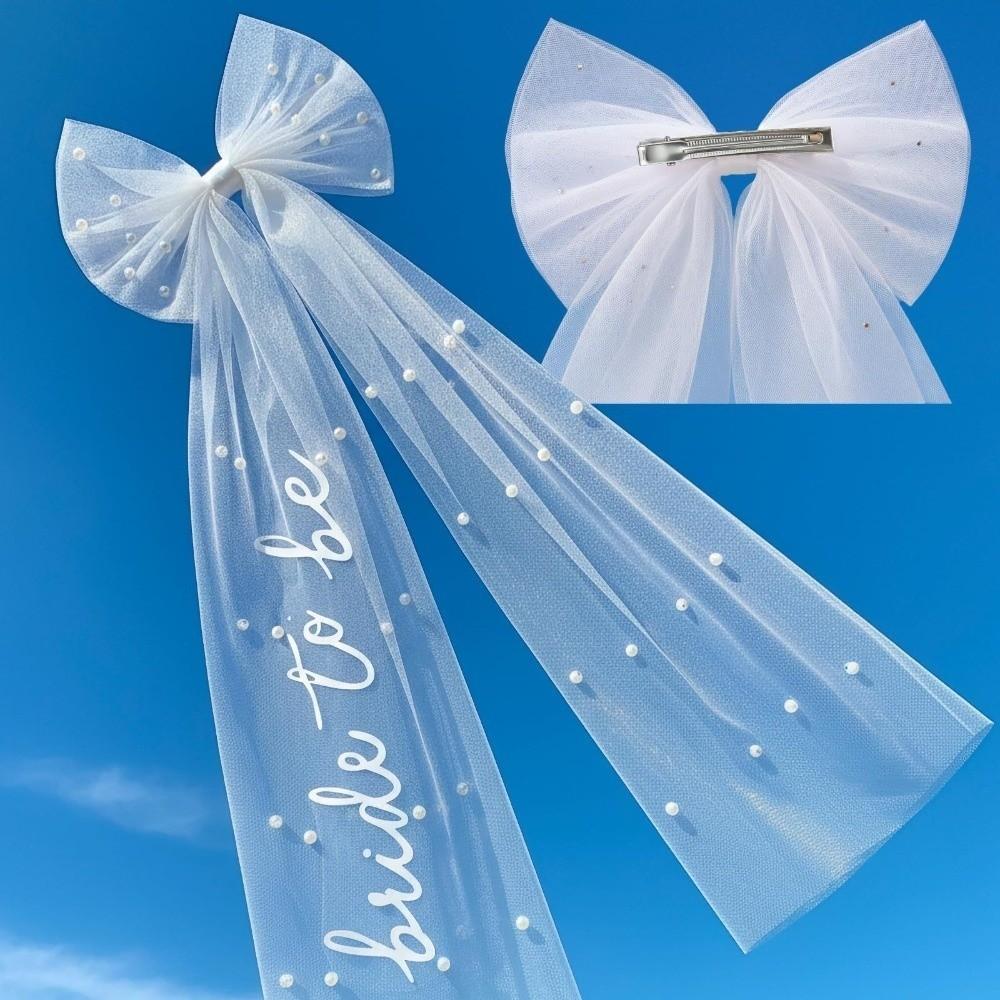 Flower Bridal Veil Pearl Wedding Gauze Sweet Marry Veil  Bride Accessories