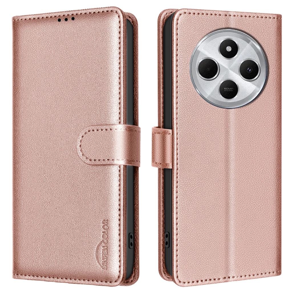 BINFEN COLOR BF32 For Xiaomi Poco C75 4G/Redmi 14R 5G/14C 4G Leather Case Wallet RFID Blocking Phone Cover