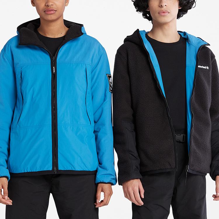 Timberland Reversible Hooded Solid Fleece Jacket Unisex Jacket Belize-Blue A5VB9-CY3