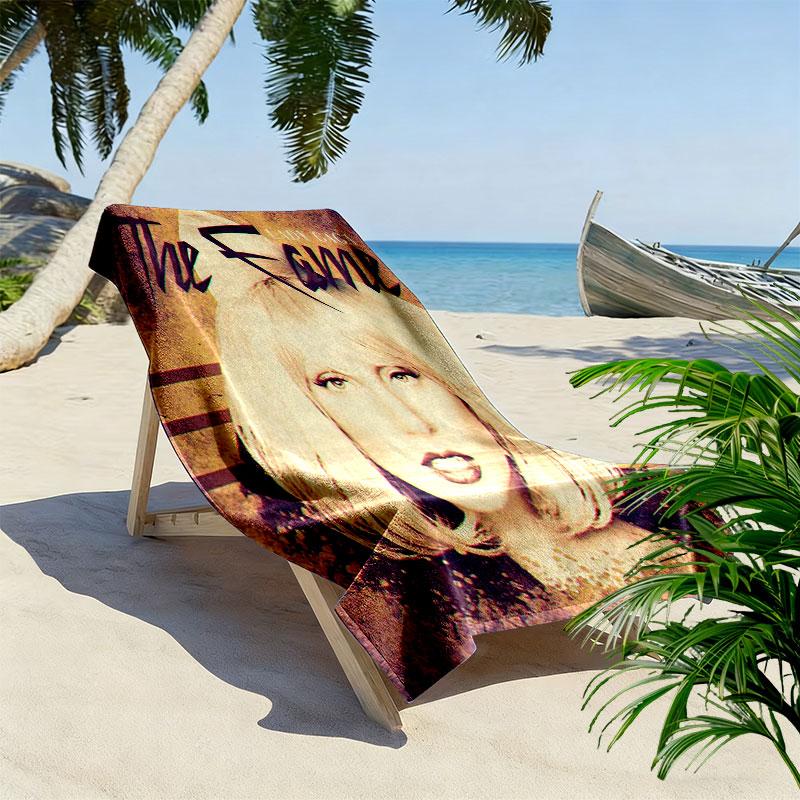 LADY GAGA Print Beach Towel, Large Soft Quick Dry Towel for Beach Camping Swimming