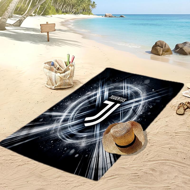 Juventus FC Printed Beach Towel Quick Dry Soft TowelPortable Large Rectangular Beach Blanket for Travel Swimming Pool