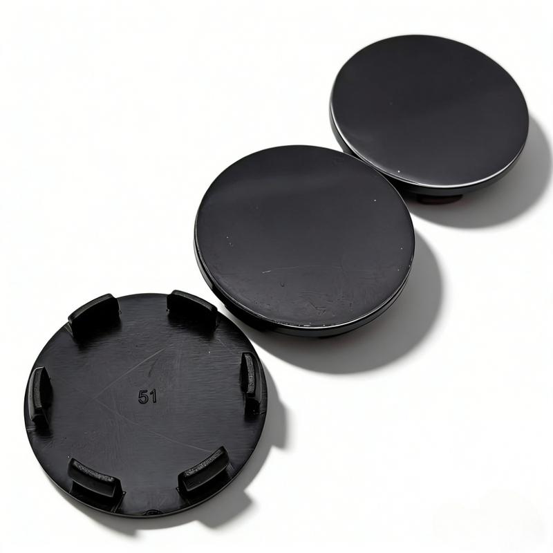 4pcs No Logo Black/Silver Emblem Car Wheel Center Caps 51MM 46MM Wheels Hub Cap Rim Hubcaps Dust Cover Replace Car Accessories