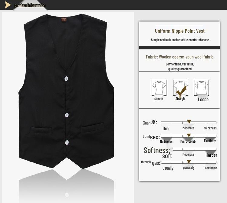 Custom Polyester Cotton Sleeveless Volunteer Vest - Workwear & Promotional Shirt