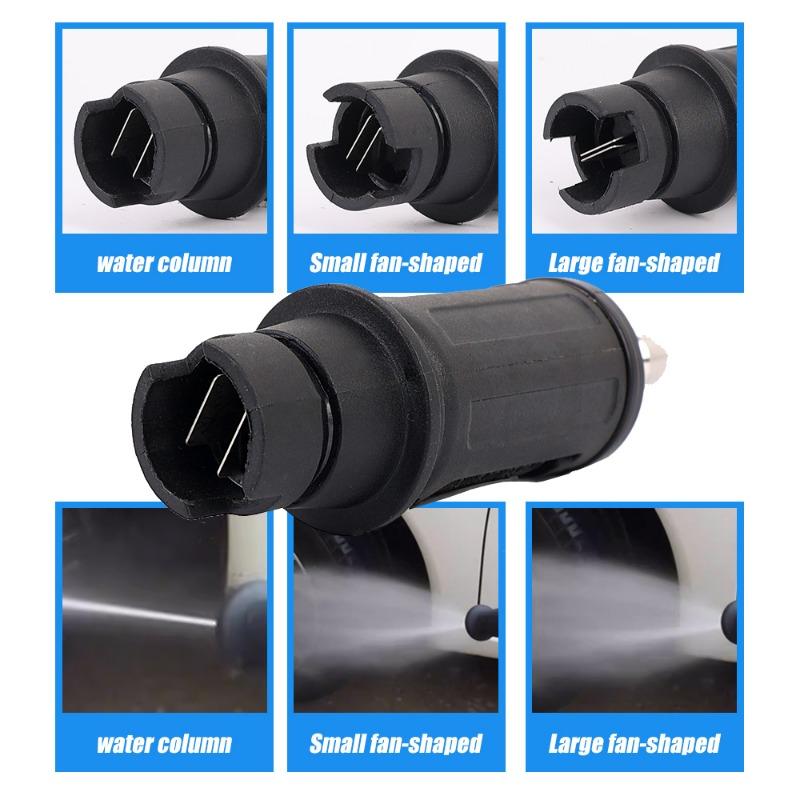 1/4" Autowasch-Wasserpistolendüse Schnellanschluss 3000 PSI Hochdruckreinigerdüse Sprüher 60 Grad Verstellbare Düse