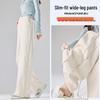 Trendy Maternity Drawstring Gray Pants: Wide-Leg and Narrow Straight-Leg Options for Spring and Autumn