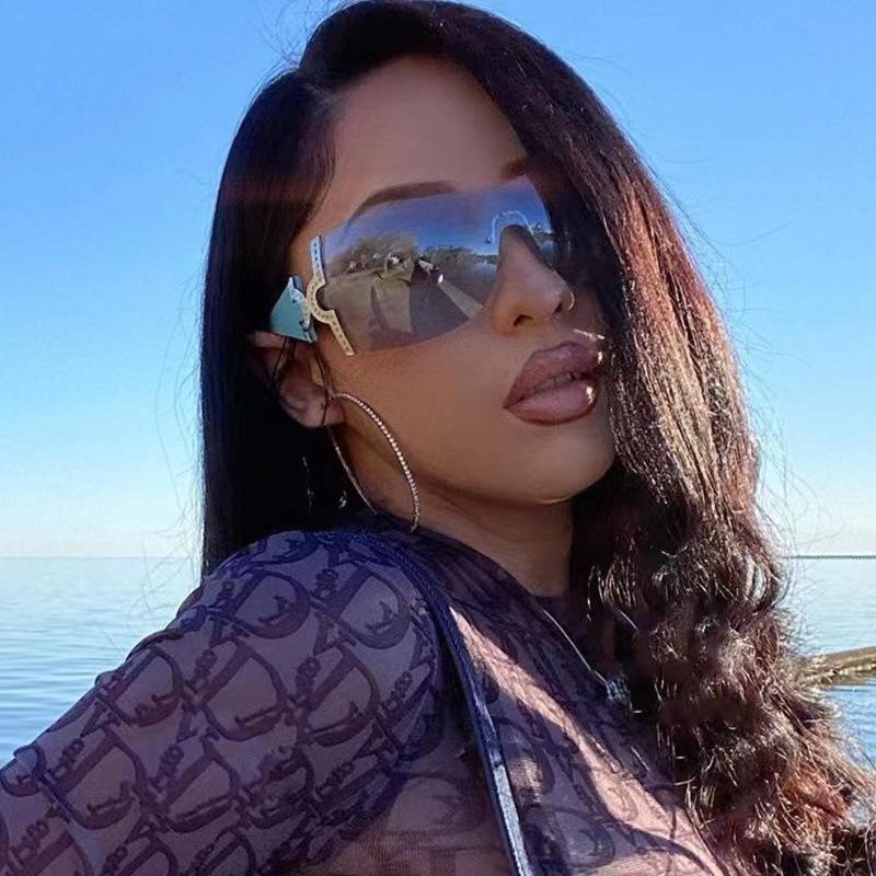 

Индивидуальные солнцезащитные очки, инкрустированные бриллиантами, женские цельные модные солнцезащитные очки женские