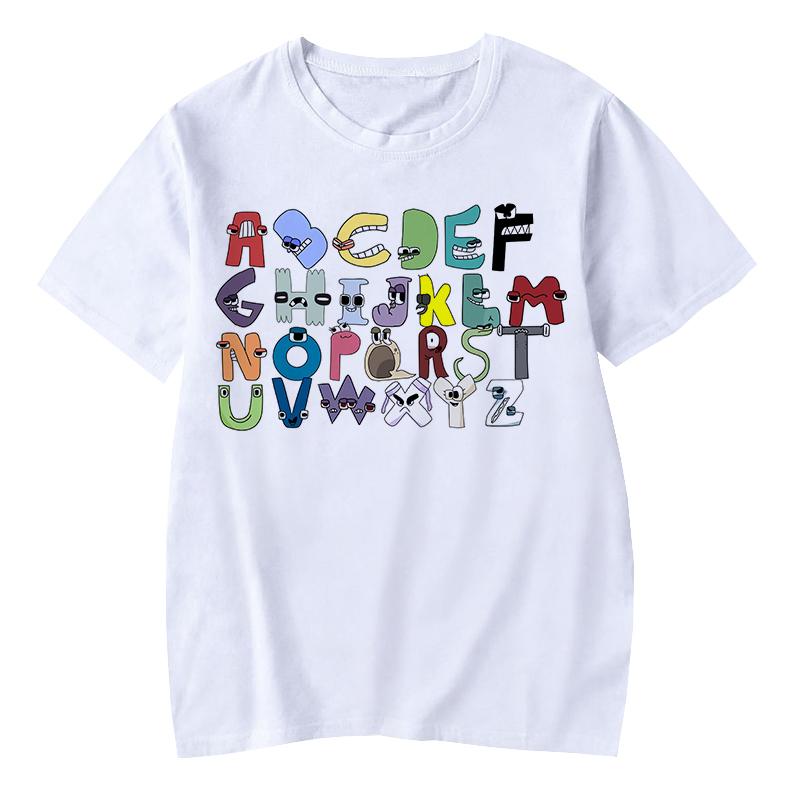 Magliette Divertenti Cartone Animato Gioco Alphabet Lore Stampa 3D Streetwear Ragazzi Ragazze Moda Casual Maglietta Oversize Bambini Ragazzo Ragazza T-shirt Top