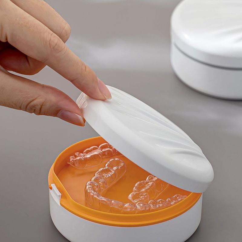Boîte de Rangement Orthodontique pour Aligneurs avec Miroir Faux Dents Boîte pour Prothèses Dentaires Rétenteur Dentaire Protège-Dents Organisateur d'Appareils Dentaires Soin Buccal