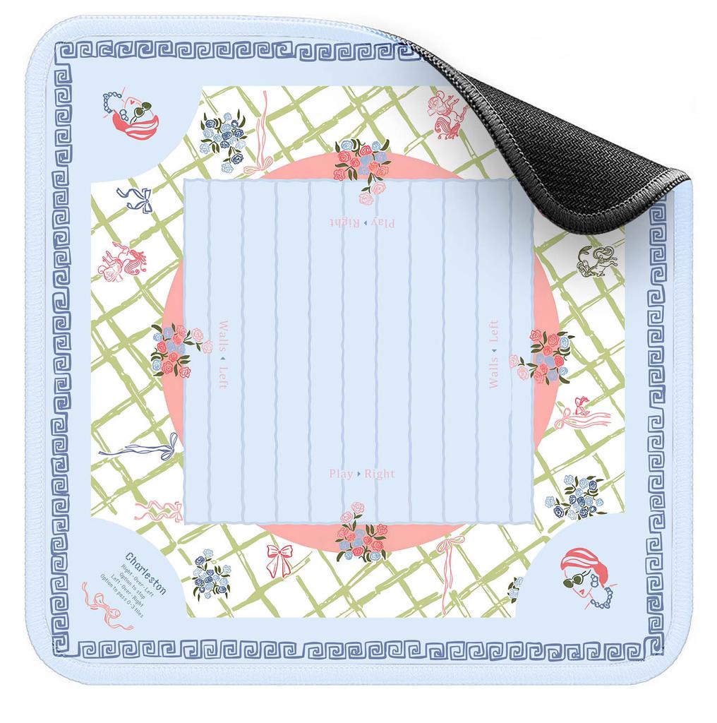 2026MUZHENGFoldable Rubber Eco-Friendly Waterproof Anti-Slip Durable American Mahjong Table Mat for Poker and Home Entertainment