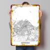 Edinburgh City Map Metal Wall Art Custom Vintage Style Home Decor for Living Room Office Decoration
