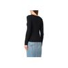 Polo Ralph Lauren Solid V-Neck Long Sleeve Sweater Women Sweater Black 211891641-017