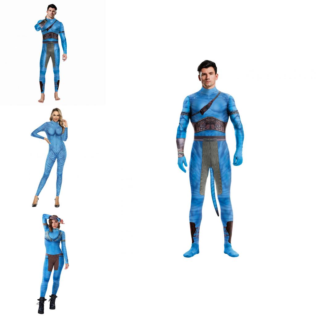 Avatar Inspiriertes Halloween Kostüm Milchseide Body für Fantasy Rollenspiel