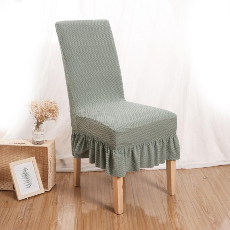 Cross-Border Elastic Jacquard Chair and Cushion Cover Set with Skirt