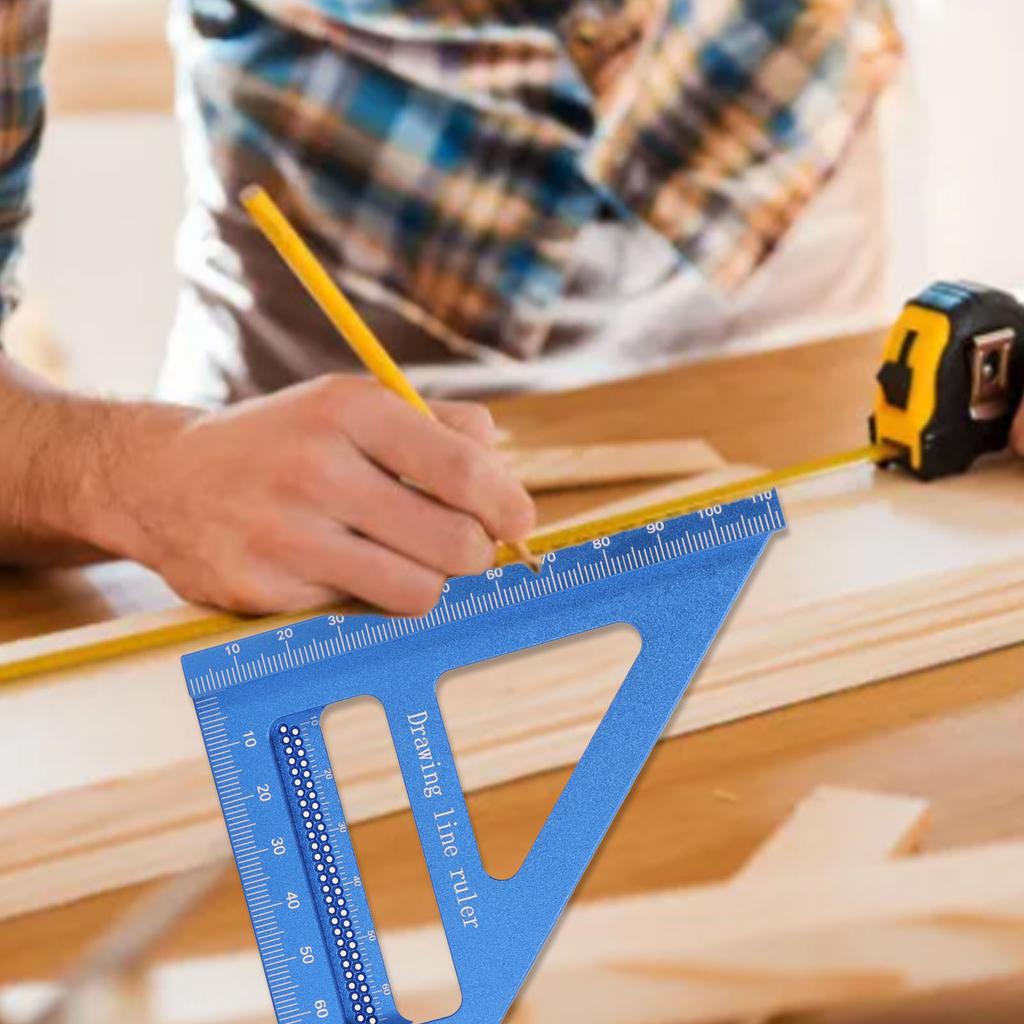 3D Multi Angle Msuring Ruler 45 90 Degree Aluminum Alloy Woodworking   Protractor Miter