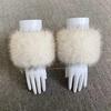 1 Pair Faux Fur Wrist Cuffs Women Furry Arm Warmers Fluffy Warm Furry Bands for Winter Spring Autumn Outfits Skiing Parties