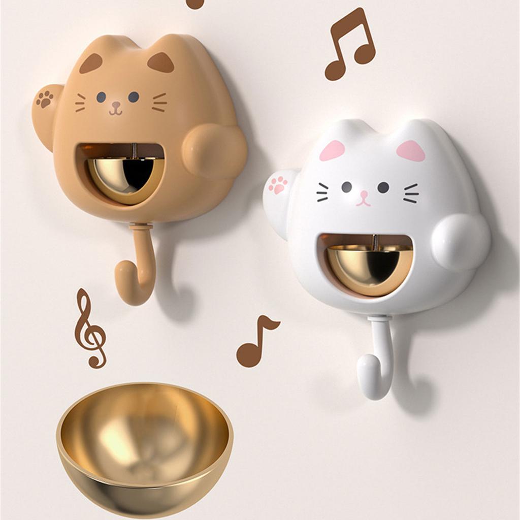 Clopoțel de ușă cu pisici norocoase drăguțe, clopoței magnetici de alertă pentru intrare cu cârlig pentru decorațiuni pentru casă și magazin, ornament