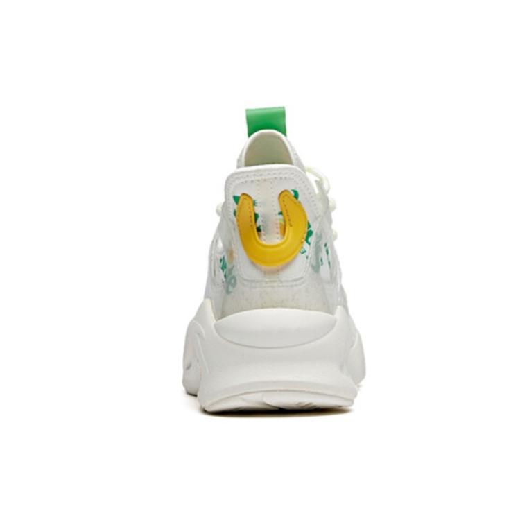 New Coca Cola Anta Life Collection Peak Anti Slip Wear Resistant Low Top Chunky Sneakers Women's White Green 122028085-10