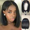 European and American wig female black short medium bobo Bobo head high temperature silk chemical fiber hair button mesh head