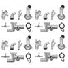 28Pcs Aluminium Coolant Flange Hose Connector Kits 06A121133J For Golf MK4 Jetta TT Seat Spare Parts 1J0121087C 06A121121C