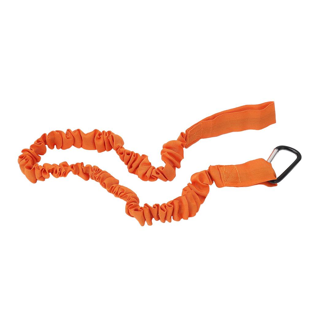 Kayak Paddle Rope Leash Elastic Lightweight Nylon Coiled Paddle Straps for Canoe Boat Surf Board Fishing Rod Orange
