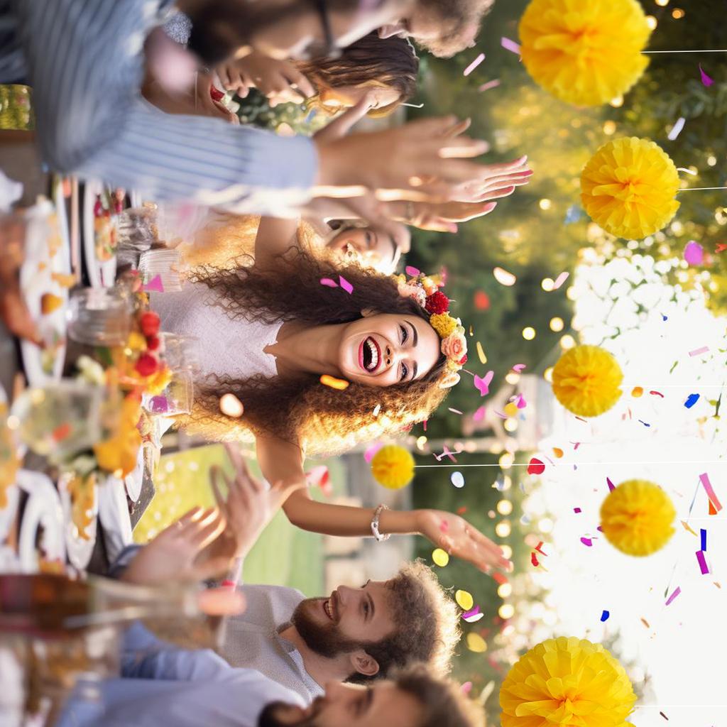 1pcs Set 7.8inch Yellow Paper Hanging Flowers For Birthday Party Paper Flowers Decorations Pom Pom Paper