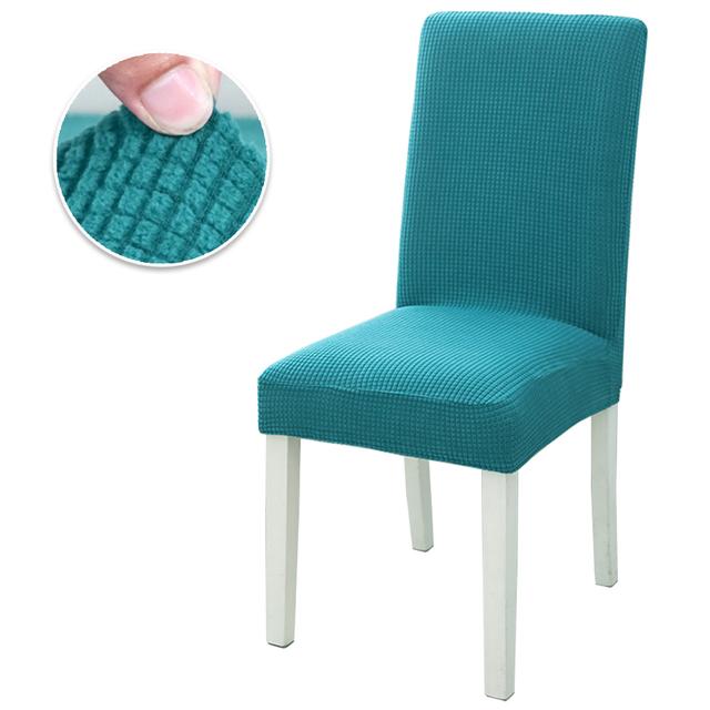 Jacquard Dining Chair Cover Stretch Anti -Dirty Chair Covers For Wedding Hotel Banquet Room Elastic Seat Slipcover 1 2 3 4pcs for Home