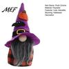 Handmade Felt Gnomes with Hats Halloween Plush Gnome Decoration, Spooky Witch Hat Swedish Tomte Elf Figurine, Soft Fabric Collectibles Mini