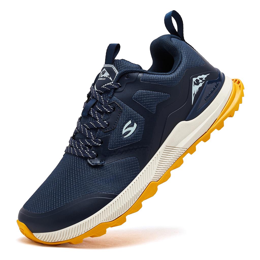 Unisex Hiking Shoes Women Men Trail Running Outdoor Sneakers Artificial Leather Non Slip Lace-Up Walking Shoes