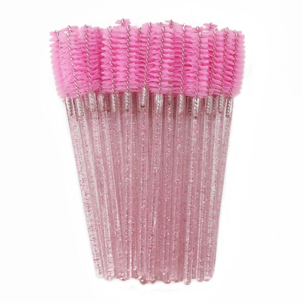 100Pcs Kit lash Extension Brushes Mascara Applicator Wand Lash Eyebrow Brush Disposable Micro Eyelash Comb Brush Spoolers Makeup