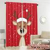 2pcs,Curtains Cute Reindeer Christmas Snow Creative Popular Curtains Versatile 100% Polyester Curtains Thermal Insulation, and