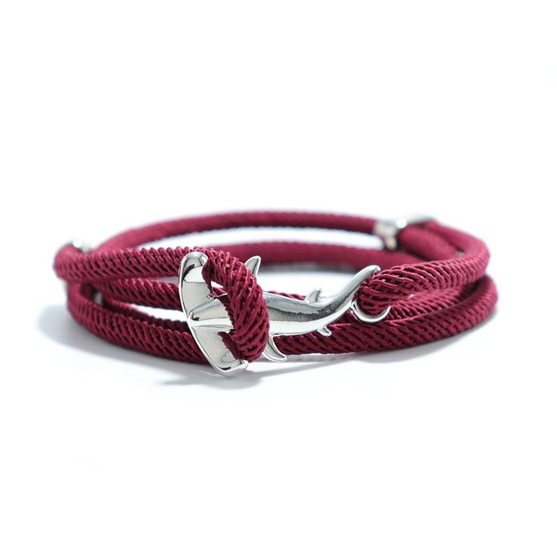 Ocean Animal Shark Bracelet Homme Female Multi-layer Adjustable Charm Braslet Camping Jewelry Beach Accessories Gift For Lovers
