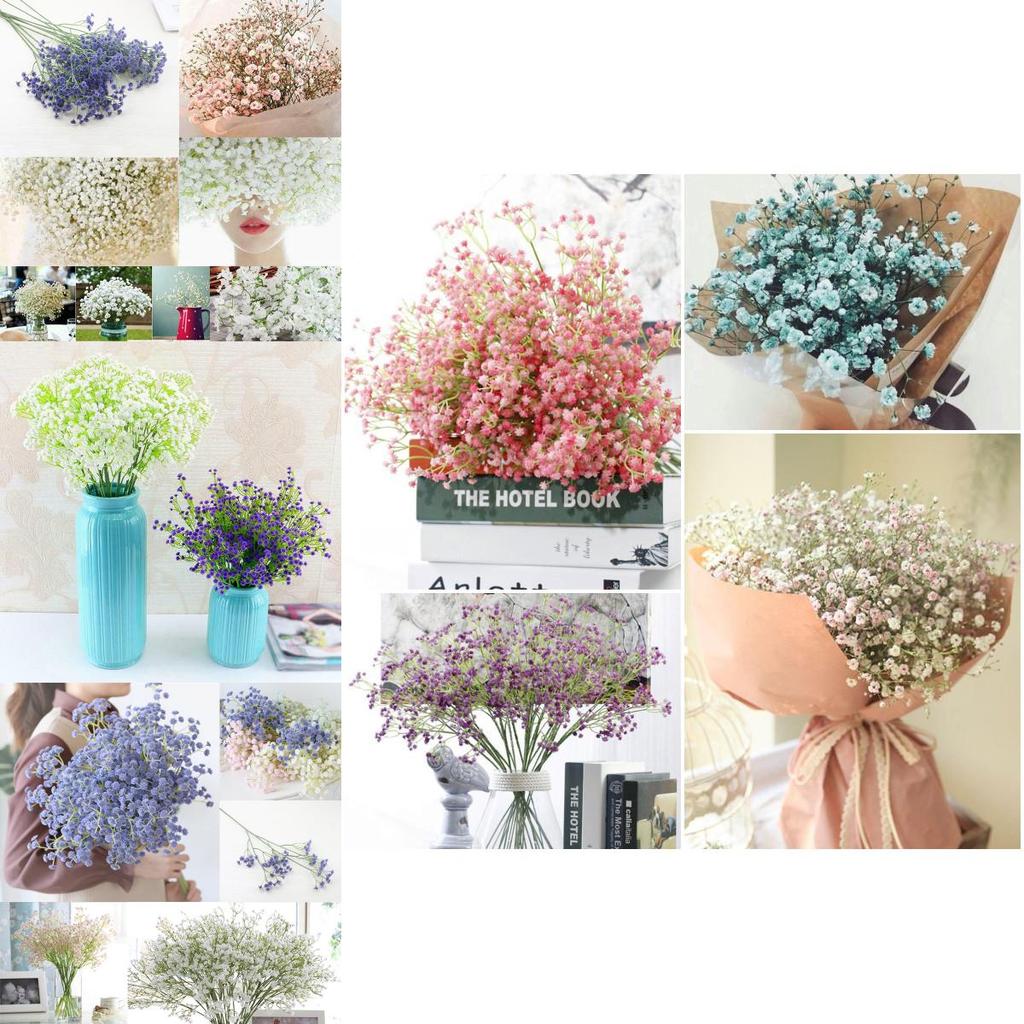 Beautiful Artificial Fake Baby's Breath Gypsophila Flowers Bouquet For Home And Wedding Decor