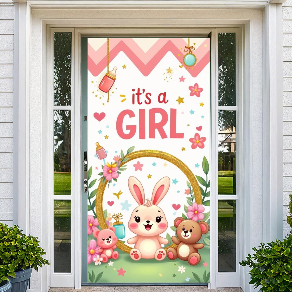 Colorful Background Photo Props Decoration for Welcome Newborn Celebration