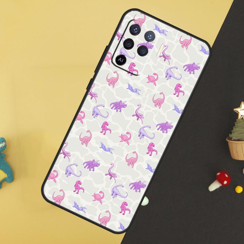 Dinosaur Collage For OPPO A9 A5 A53 2020 A52 A72 A96 A76 A16 A54 A74 A94 A58 A78 A98 A15 A79 A17 A57 A77 Case