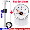 0-190Ohm Water Float Sensor+Water Level Gauge Red Color LED 52mm Water Tank Meter Indicator For Marine Car Camper Yacht Custom