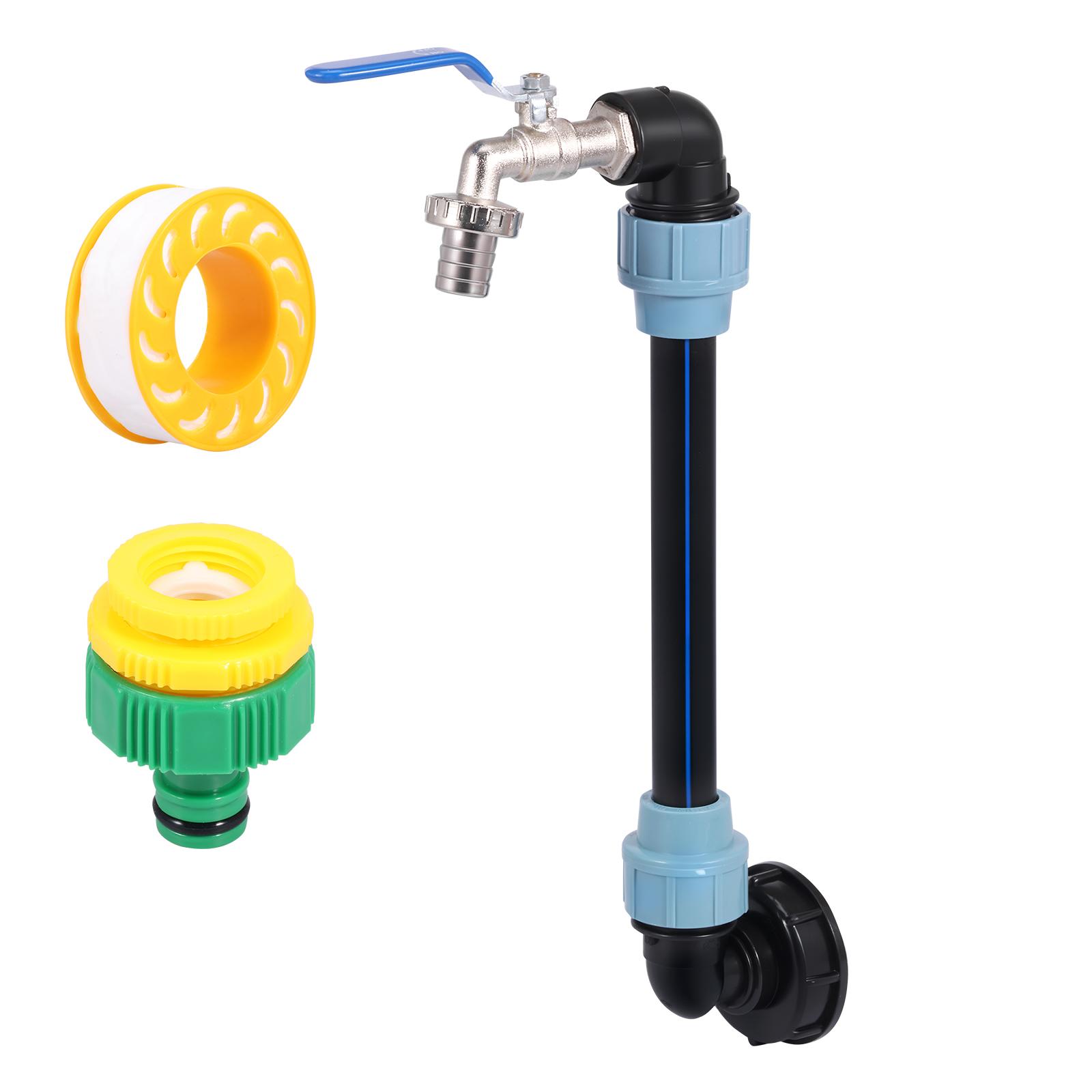 

3/4Inch Outlet Tap IBC Adapter Tank Connection Faucet for 1000L Rainwater Tank Rain Barrel Zinc Alloy Replacement Valve чорний